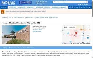 Mosaic Medical Center Maryville website