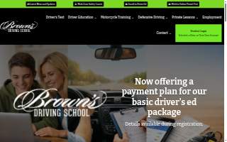 Brown's Driving School website
