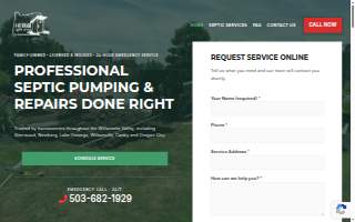 A-Affordable Septic Service website