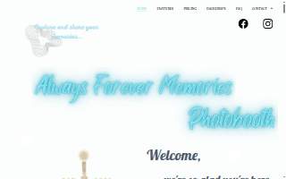 Always Forever Memories Photo Booth website