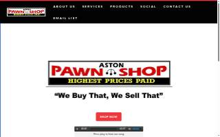 Aston Pawn Shop website