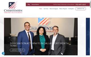 Christensen Immigration Attorneys website