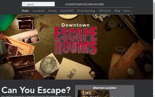 Downtown Escape Rooms Denison website
