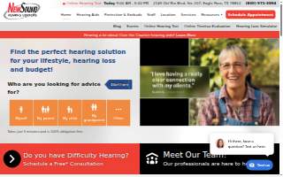 New Sound Hearing Centers website