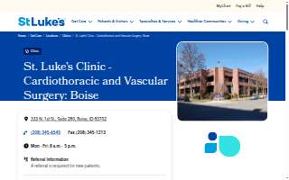 St. Luke's Clinic - Cardiothoracic and Vascular Surgery: Boise website