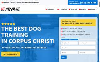 Sit Means Sit Dog Training Corpus Christi website