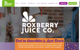 Roxberry Juice Co. Drive Thru website