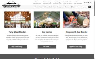 Aztec Rental of Christiansburg website