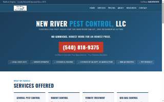 New River Pest Control LLC website
