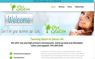 Sun Station Tanning Studio website