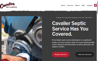 Cavalier Septic Services website