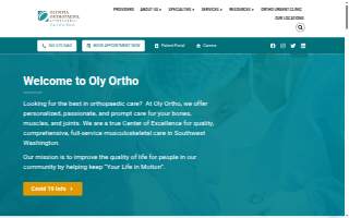 Olympia Orthopaedic Associates - Centralia Clinic website