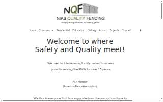 Niks Quality Fencing LLC website