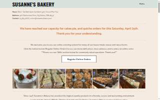 Susanne's Bakery website