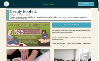 Deeply Rooted: Yoga. Skin. Soul website