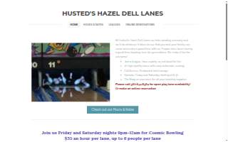 Husted's Hazel Dell Lanes website