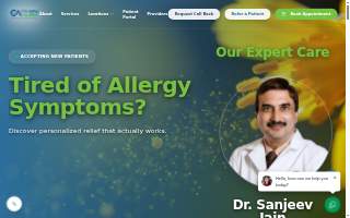 Columbia Asthma & Allergy Clinic website