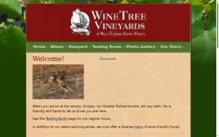 WineTree Vineyards website