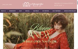 A Younger You Medical Spa website