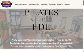 Pilates Studio FDL website