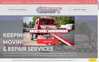 Blystone's Towing & Repair website