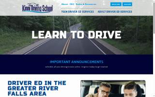 Kinni Driving School website