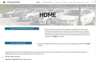 KC's Driving School website