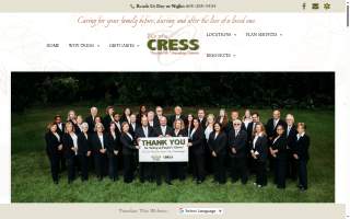 Cress Funeral & Cremation Service website
