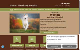 Weston Veterinary Hospital website