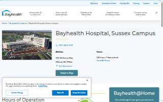 Bayhealth Hospital, Sussex Campus website