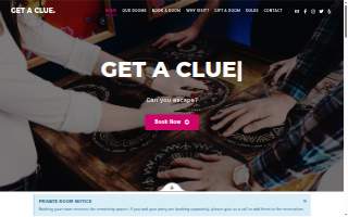 Get A Clue Escape Rooms of Foley website