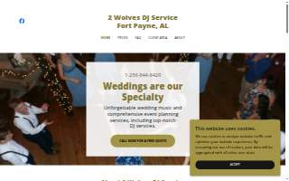 2 Wolves DJ Service website