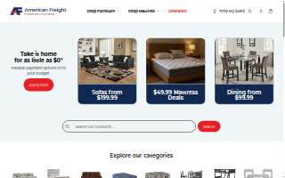 American Freight Furniture & Mattress of Helena website