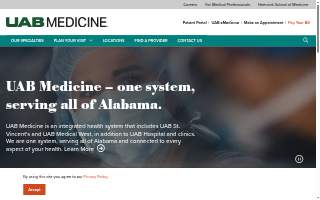 UAB Medicine Leeds website