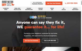 SouthernDry Waterproofing & Foundation Repair Specialist website
