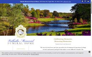 Valhalla Memorial Funeral Home website