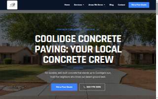 Coolidge Concrete Paving website