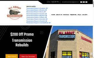 All About Transmissions - Family Owned Transmission Repair & Rebuild Shop in Goodyear website