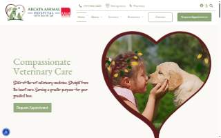 Arcata Animal Hospital website
