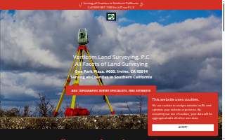 Verticom Land Surveying website