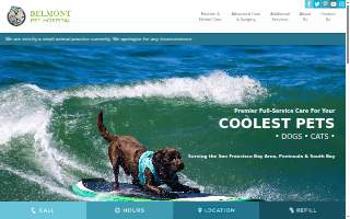 Belmont Pet Hospital website