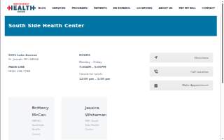 South Side Health Center website