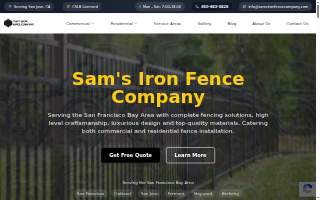 Sam's Iron Fence Company website