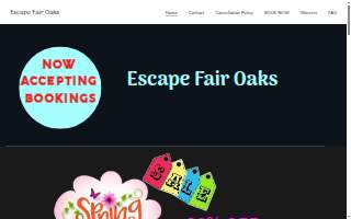Escape Fair Oaks website