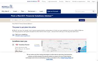 Merrill Investment & Retirement Financial Center website