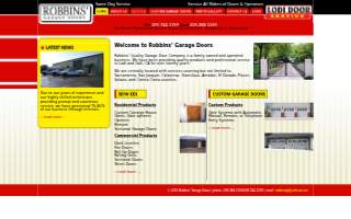 Robbins’ Garage Doors website