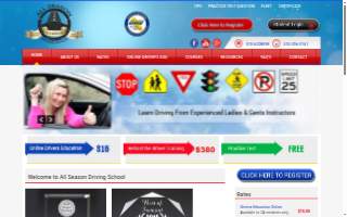 All Season Driving School website