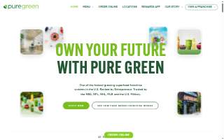 Pure Green - Juice Bar Granite Bay website