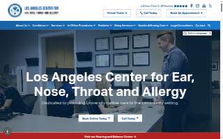 Los Angeles Center for Ear, Nose, Throat and Allergy of Hawthorne website