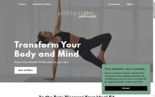Articulations Pilates Studio website